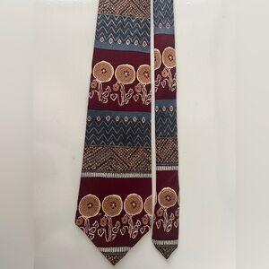 Unicef Javanese Batik Sarong Pattern Geometric Silk Mens Necktie